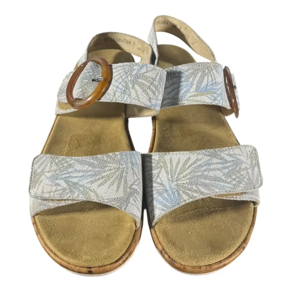 Remonte R6853-92 Touch Rip Tape Fasten Sandals Blue White Womens US 10-10.5 - Picture 4 of 9